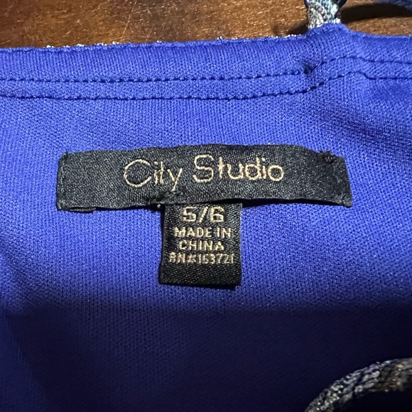 City Studio Multicolor Metallic Tiered Mini Dress Size 5/6 Party Prom Cocktail - Picture 8 of 10